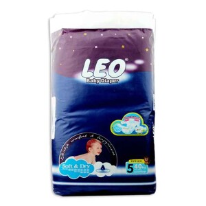 Leo Baby Diapers Jumbo Pack XL Size 5 (40 Pcs)