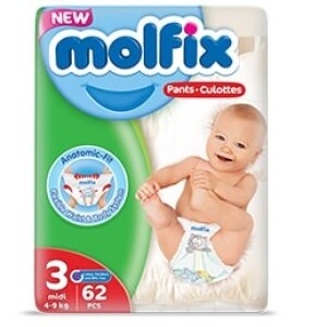 Molfix Baby Pants Jumbo Pack Midi Size 3 (62 Pcs)&nbsp;