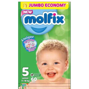 Molfix Diapers Jumbo Pack Junior (60 Pcs)