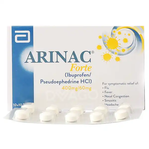 07451 Arinac Forte Tablets 400mg/60mg - Image 1